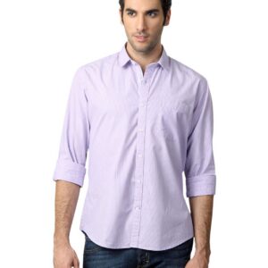 Scullers Men Striped Lavender Shirt