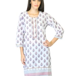 BIBA Women Printed White Kurta
