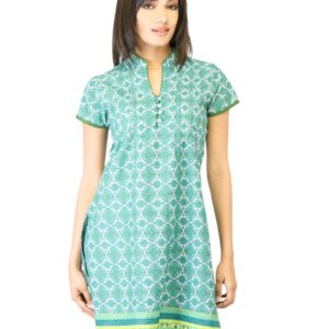 Folklore Women Turquoise Blue Printed Kurta