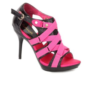 Catwalk Women Black & Pink Heels