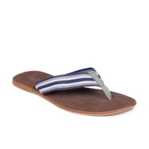 Estd. 1977 Men Navy Blue & Brown Sandals