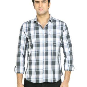 Highlander Men Check Grey Shirt
