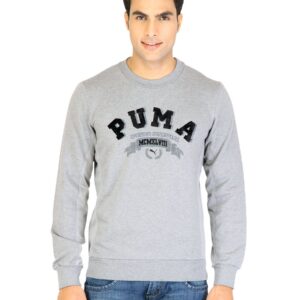 Puma Men Printed Grey Sweatshirts