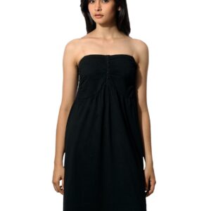 Flying Machine Women Cotton Black Dress