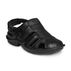 Red Chief Men Black Sandals