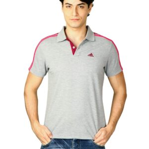 ADIDAS Men Grey Cr_Aess 3s Polo T-Shirts