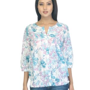 W Women Printed White Top