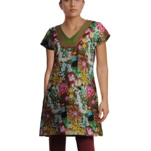 Diva Women Printed Green Kurta