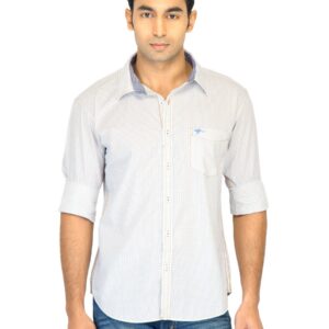 Highlander Men Check White Shirt
