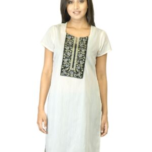 Folklore Women Cream  Kurta