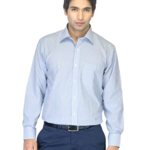John Miller Men Striped Blue Shirt
