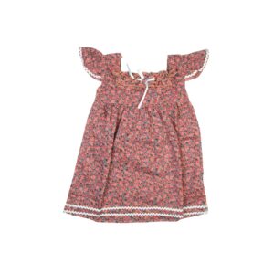 Ant Kids Button Bow Pink Dresses