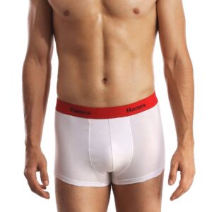 Hanes Men White Modern Duo Dry Cotton Stretch Trunks