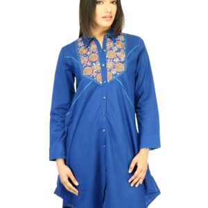 BIBA Women Printed Blue Kurta