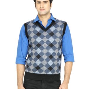 Arrow Sport Men Black Check Sweater