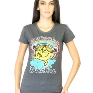 Little Miss Women Grey Printed T-shirt