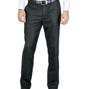 Genesis Men Solid Charcoal Trouser