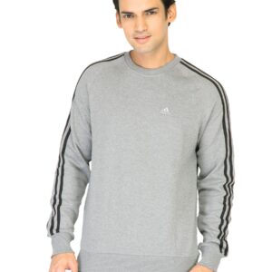 ADIDAS Men Solid Grey Sweatshirts
