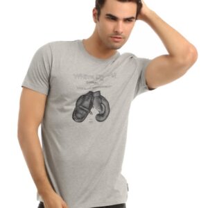 French Connection Men Grey Printed T-shirt