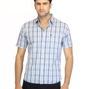 Wrangler Men Miriam Checks Blue Shirt