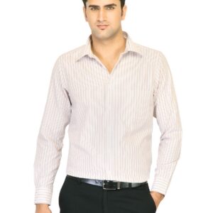Belmonte Men Stripes White Shirts