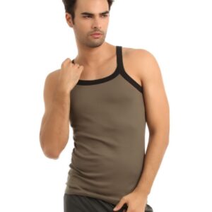 Hanes Men Khaki Innerwear Vest