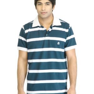 United Colors of Benetton Men Blue Striped T-shirt
