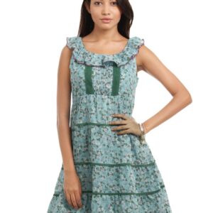 Mineral Blue & Green Printed Dress