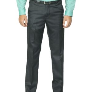 Mark Taylor Men Striped Black Trousers
