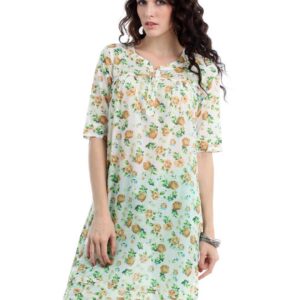 Myntra Women Cream Printed Kurta