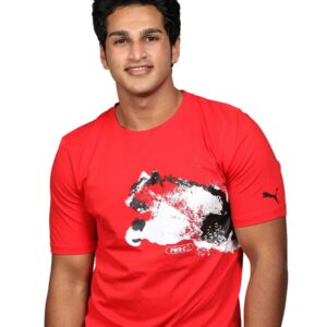 Puma Men's Power Cat Graphic Red T-shirt