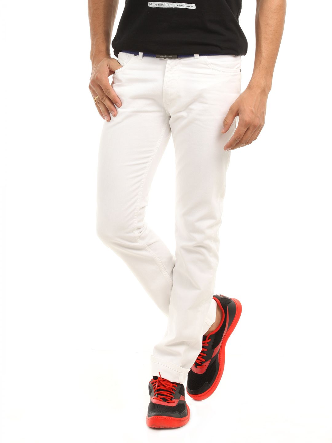 Peter England Men White Jeans