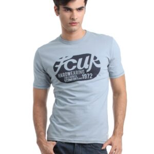 French Connection Men Blue Printed T-shirt