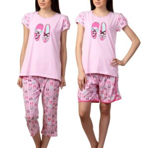 SDL by Sweet Dreams Women Pink Night suits