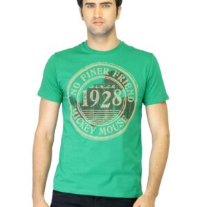 Disney Men Green Printed T-shirt