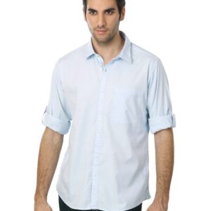 Scullers Men Blue Solid Shirt