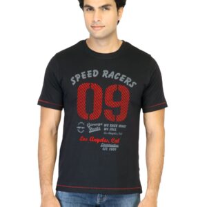 Locomotive Men Black Printed T-shirt