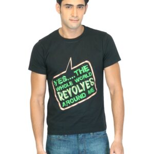 Myntra Men Revolves Black T-shirt