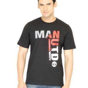 Manchester United Men Printed Black Tshirt