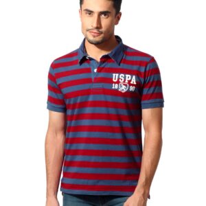 U.S. Polo Assn. Denim Co. Men Striped Red T-Shirt