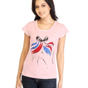 Tokyo Talkies Women Printed Pink Top