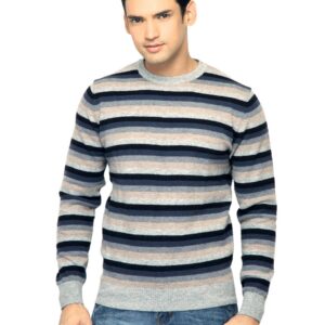 United Colors of Benetton Men Stripes Black Sweater