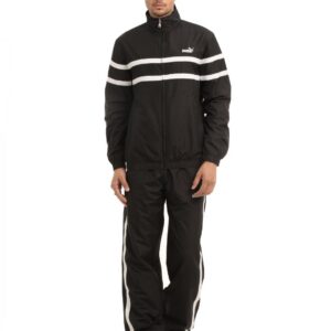 Puma Men Black Logo Woven Tracksuit