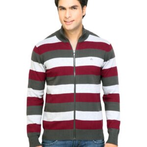 Arrow Sport Men Stripes Red Sweaters