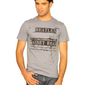 Beatles Men's The Beatles Brick Road Grey Violet T-shirt