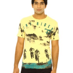 Wrangler Men Dirt Riders Yellow T-Shirts