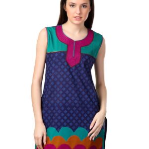 Span Women Blue Kurta