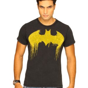 Batman Men's Logo Dripping Black T-shirt