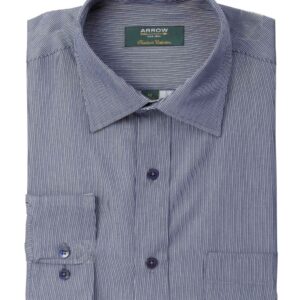 Arrow Men Stripes Navy Blue Shirts