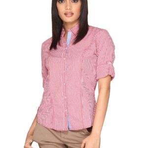 Scullers For Her Women Light Work Red Check Shirts